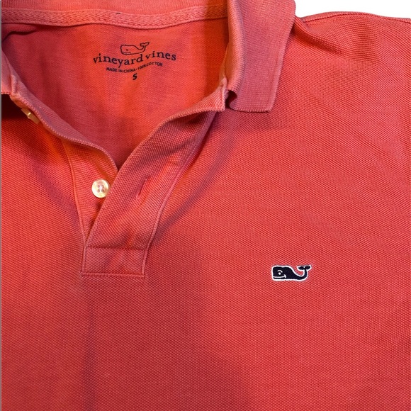 Vineyard Vines Salmon Long Sleeve Polo - Picture 3 of 3